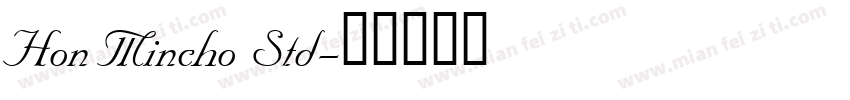 Hon Mincho Std字体转换